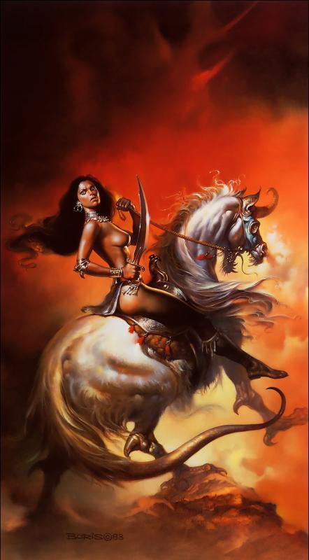 1983 Amazon Rider By Boris Vallejo