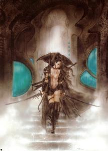 A_Crown_Disowned-Alia_and_View_of_Valley_of_Dom_by_Luis_Royo