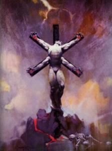 Alien_Crucifixion_by_Frank_Frazetta