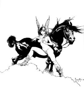 BW-Girl_and_Black_Horse_by_Frank_Frazetta