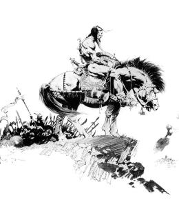 BW-Kublaikhan_II_by_Frank_Frazetta