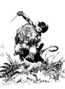 BW-Tarzan_Kills_Lion_by_Frank_Frazetta