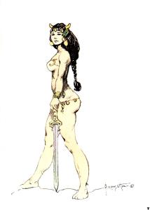 Girl_with_Sword_by_Frank_Frazetta