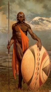 Masai_Warrior_by_Frank_Frazetta