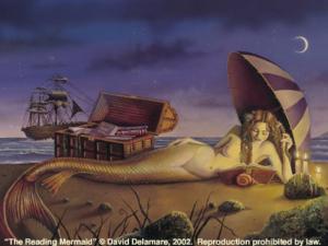 Reading_Mermaid_by_David_Delamare