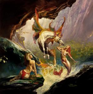 Taming_of_the_Riverhorse_by_Boris_Vallejo