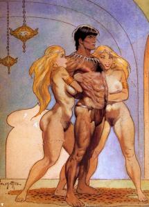Tarzan_Meets_Laof_Opar_II_by_Frank_Frazetta